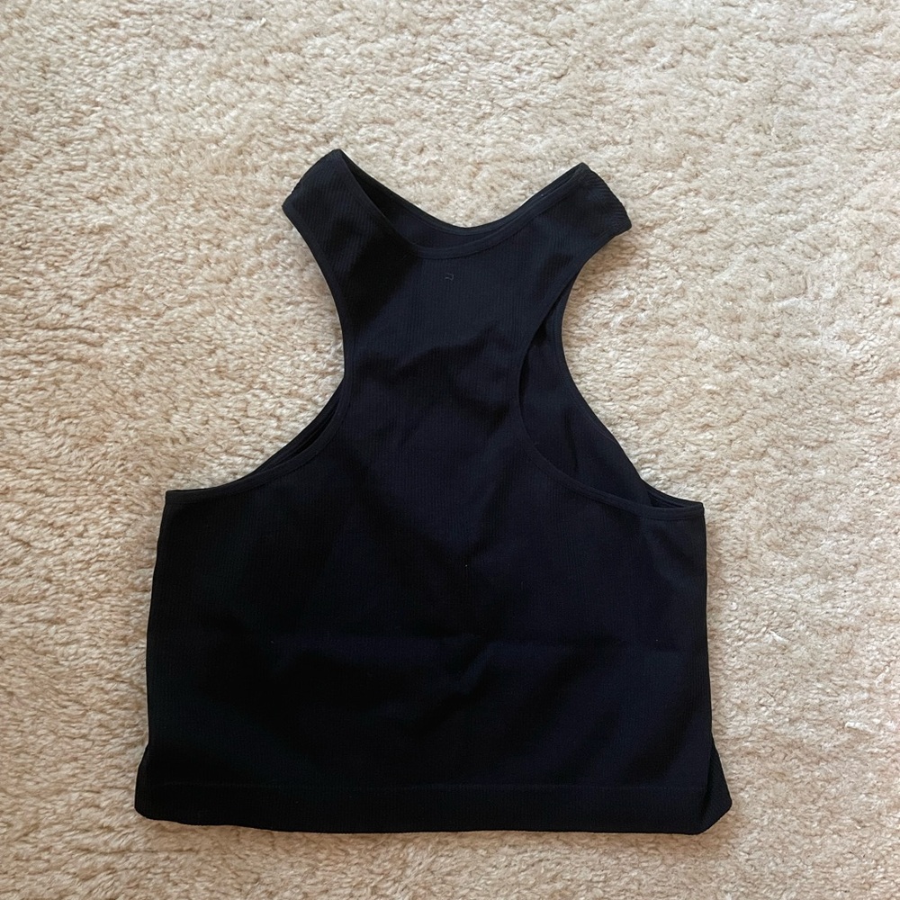 Black Ribbed Racerback Crop Top from Target - Picture 3 of 3